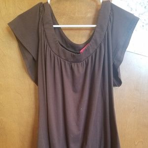 Brown jersey cotton top